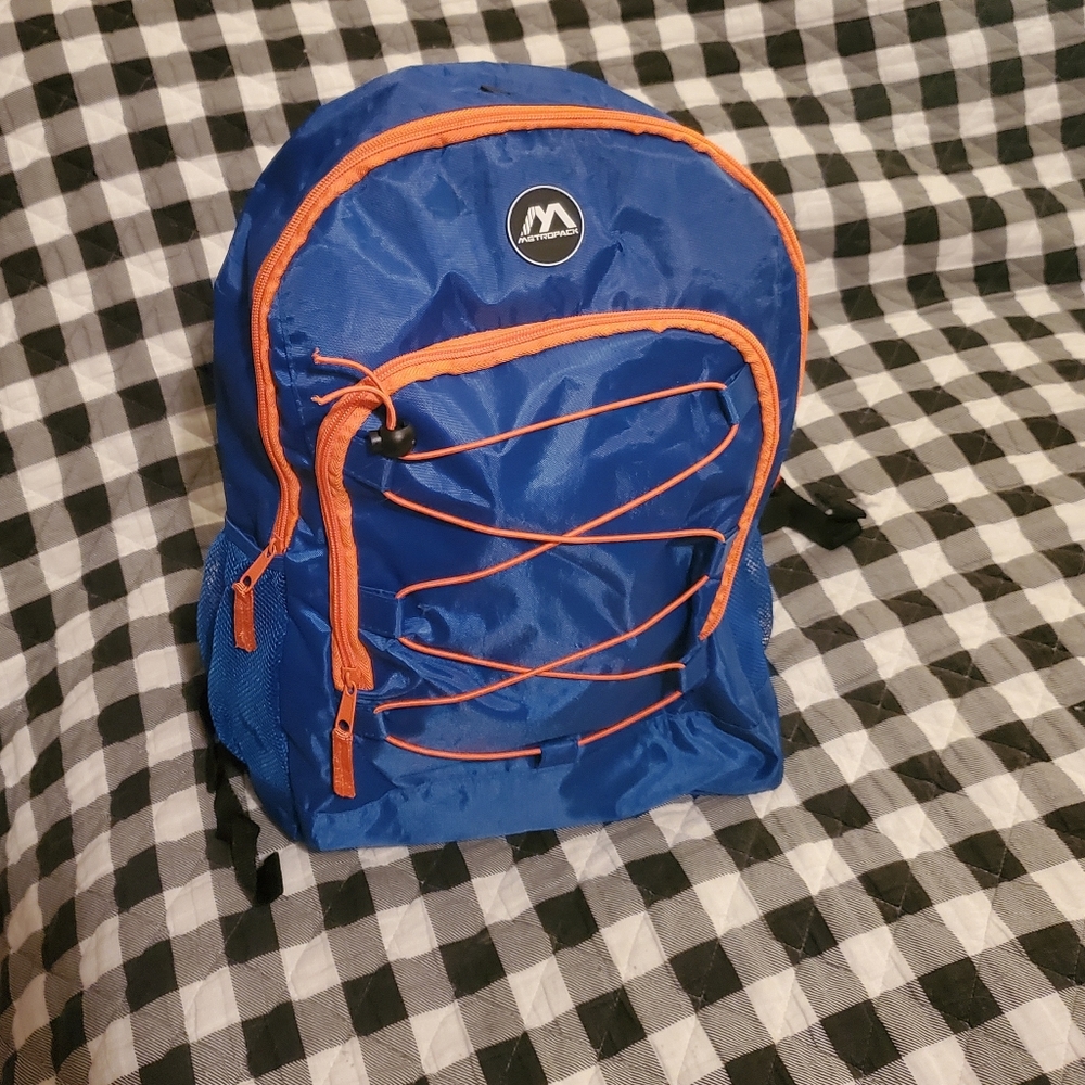 Metropack Royal Blue & Orange Kids Backpack.